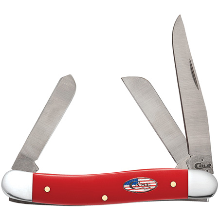 American Workman Red Synthetic Medium Stockman Pocket Knife - Utility and Pocket Knives
